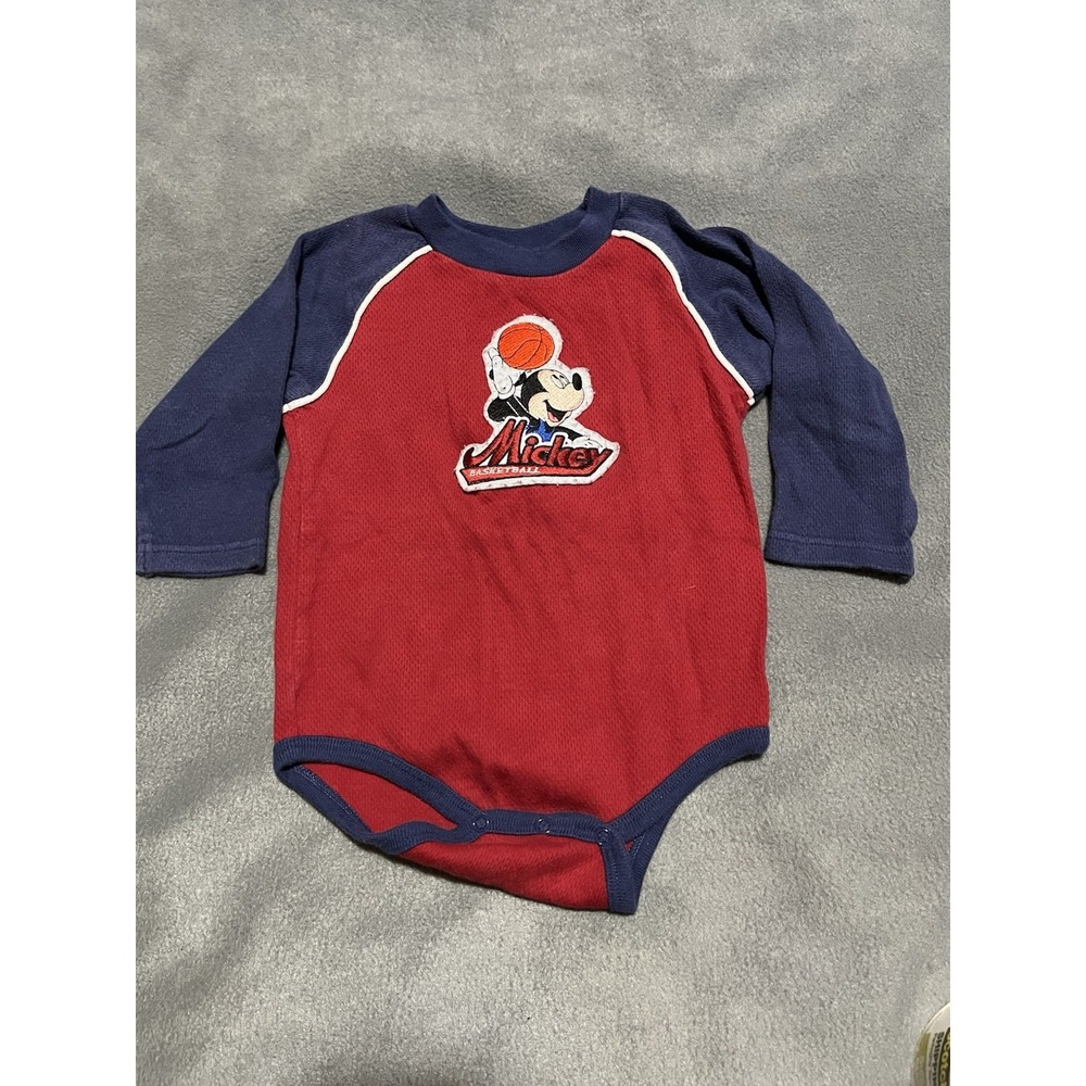 VTG Baby Disney Mickey Mouse Basketball 1 piece Size‎ 18 Month Red/Blue